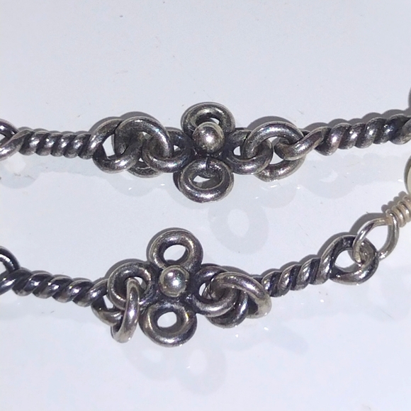 Bridal Art Nouveau Pearl  .925 Sterling Silver Cho - Picture 4 of 10